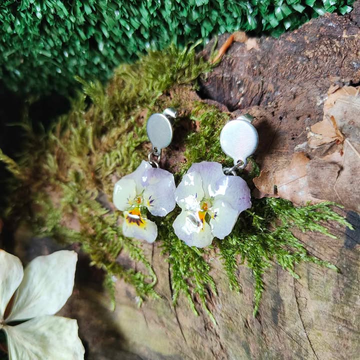 Boucles d'oreille Pensée "Vaness"